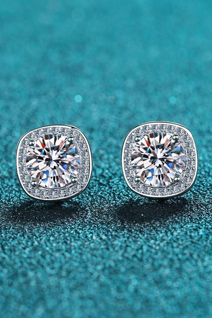 Let Me Love You 1 Carat Moissanite Stud Earrings - Trendha
