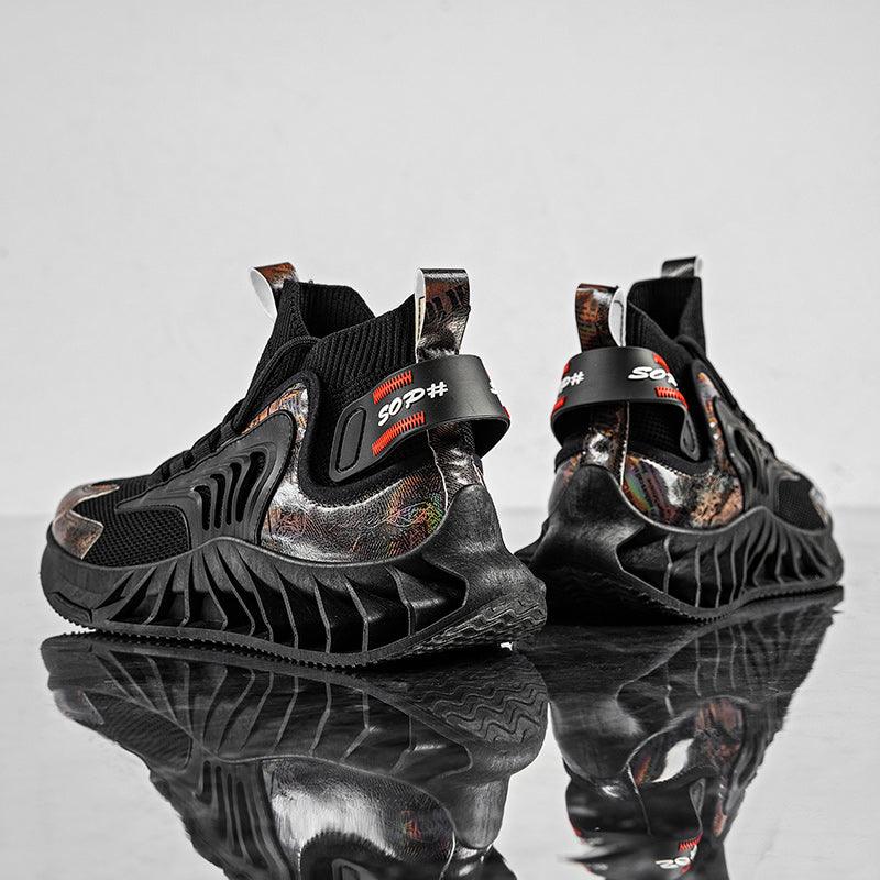 Men's Summer Breathable White Sports Running And Autumn Heightening Basketball Shoes - Trendha