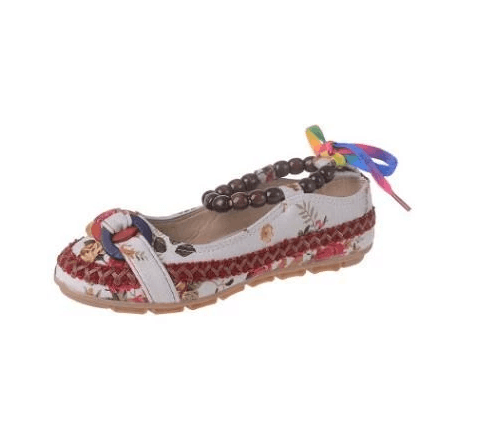 Beaded weaving lace old Beijing shoes - Trendha