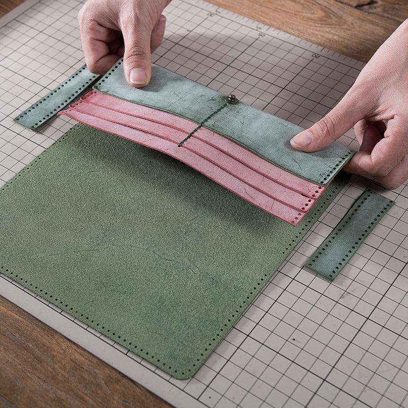 DIY Mist Wax Leather Handmade Wallet Material - Trendha