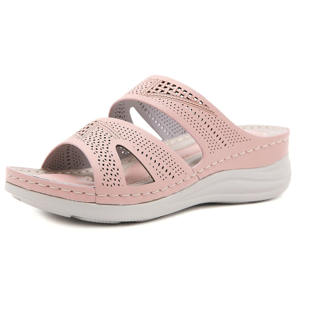 Round Head Fashion Casual Women's Sandals Slope With Comfortable Large Size - Trendha