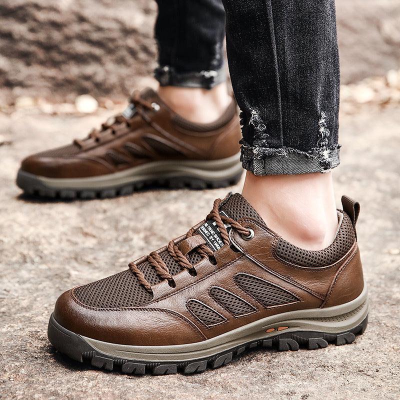 Breathable Casual Leather Shoes Men's Comfortable Sports - Trendha