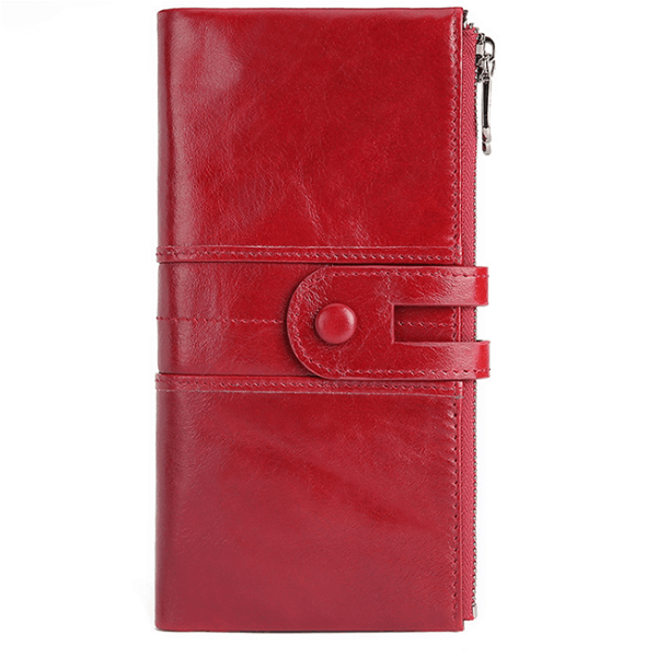 Genuine leather ladies clutch - Trendha