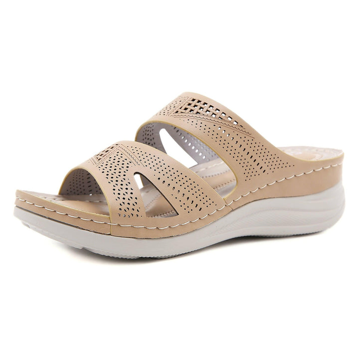 Round Head Fashion Casual Women's Sandals Slope With Comfortable Large Size - Trendha