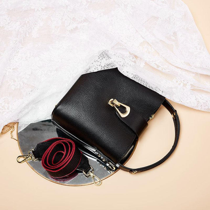 New Fashion All-match First-layer Leather Light Luxury Ladies Messenger Bag - Trendha