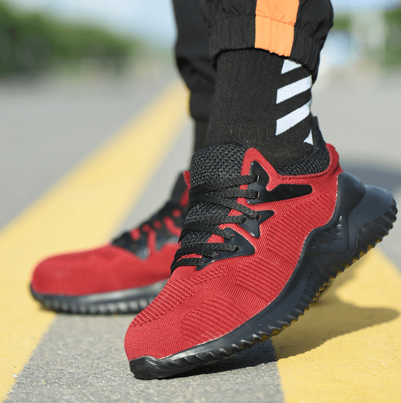 Safety Shoes Men Wear-resistant Light Breathable Boots Anti-slip Rubber Outsole Anti-Smashing Puncture Proof Work Shoes - Trendha