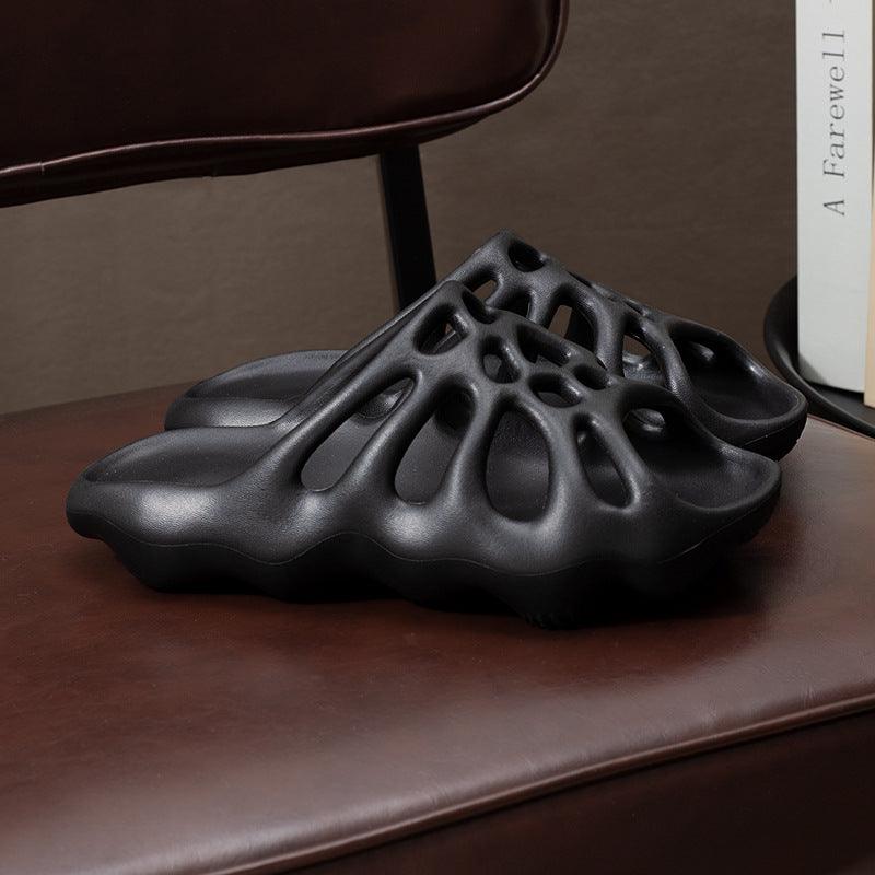 Spider Web Thick Bottom Flip-Flop One Shape Flip-Flop Female - Trendha