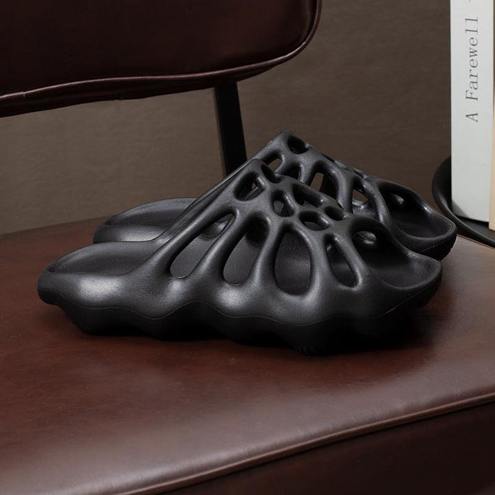 Spider Web Thick Bottom Flip-Flop One Shape Flip-Flop Female - Trendha