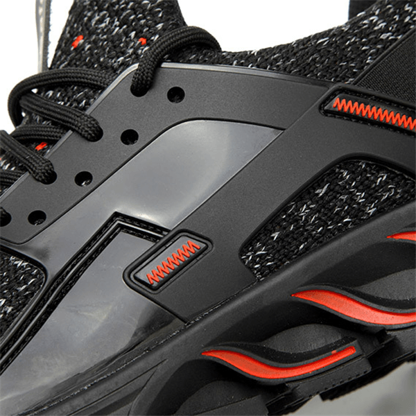 Fashion Work Shoes Men's Outdoor Light Breathable Safety Sneakers Boots Steel Toe Anti Smashing Safety Shoes - Trendha