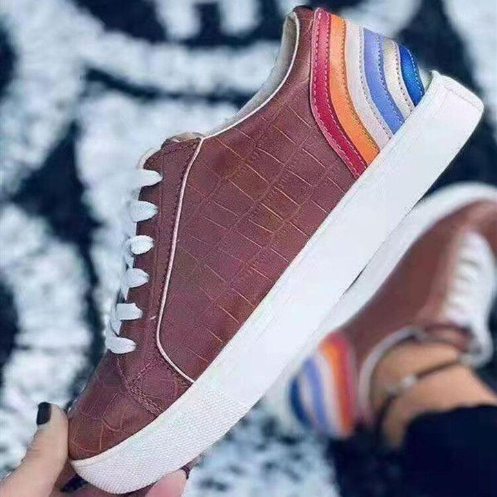 Single Shoes Women Lace-up Couple Small White Shoes - Trendha