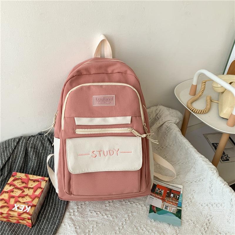 School Bag Female Junior High School Student Backpack Large Capacity Backpack - Trendha