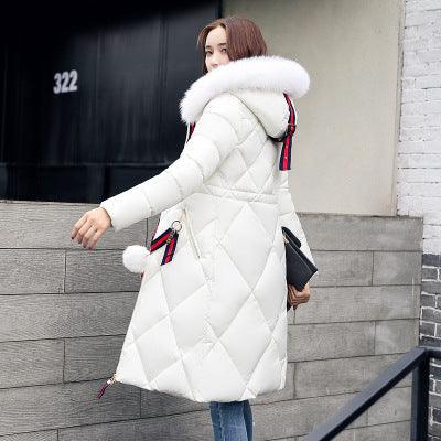 Long hooded padded down coat coat women - Trendha