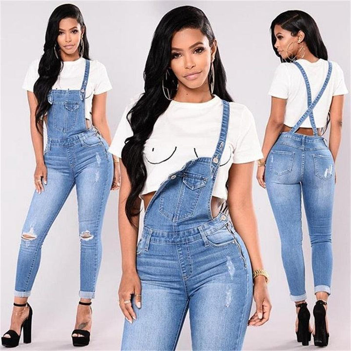 Bib jeans with straps - Trendha