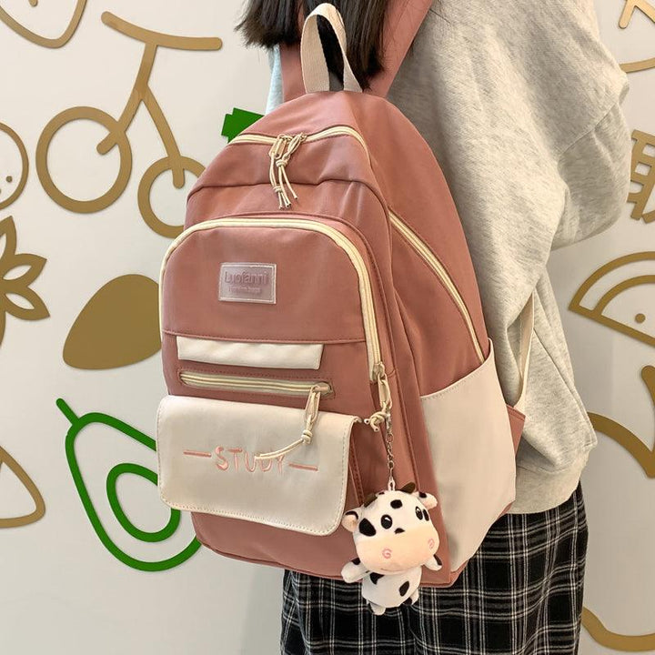 School Bag Female Junior High School Student Backpack Large Capacity Backpack - Trendha