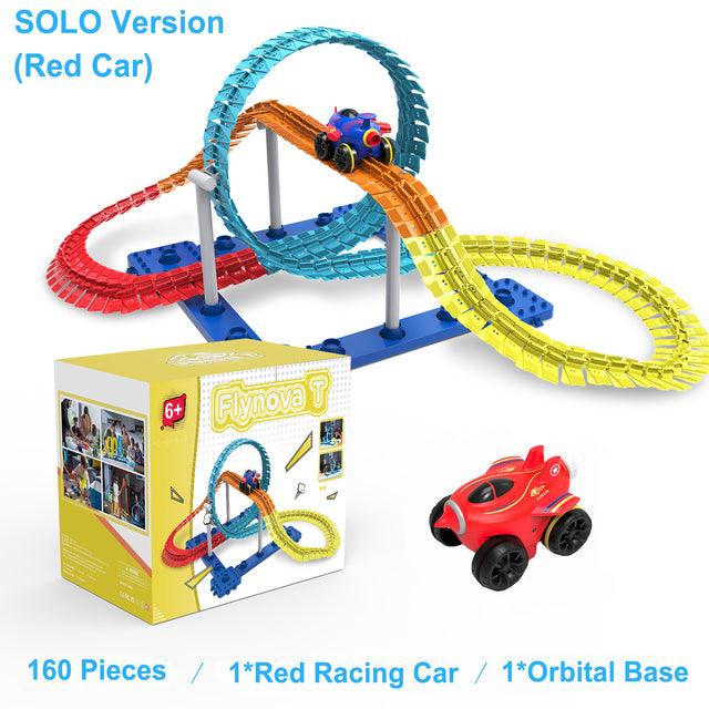FLYNOVA T DIY Racing Car Set Most Flexible Track Play Set With LED Light Railway Assemble Track Gift For Kids Boys Dropshipping - Trendha