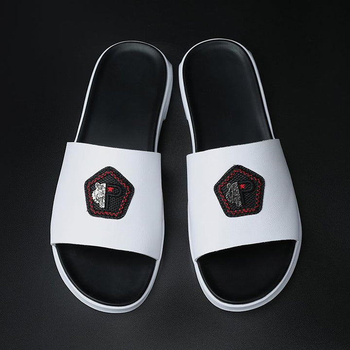 Flip-flops For Outer Wear Non-slip Wear-resistant Leather Slippers - Trendha