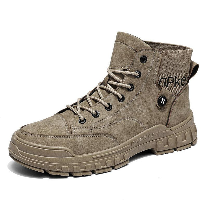 New Style Men's Shoes Fashion High Top Martin Boots - Trendha