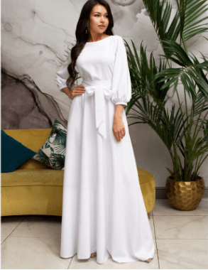 Lantern Sleeve long dress - Trendha