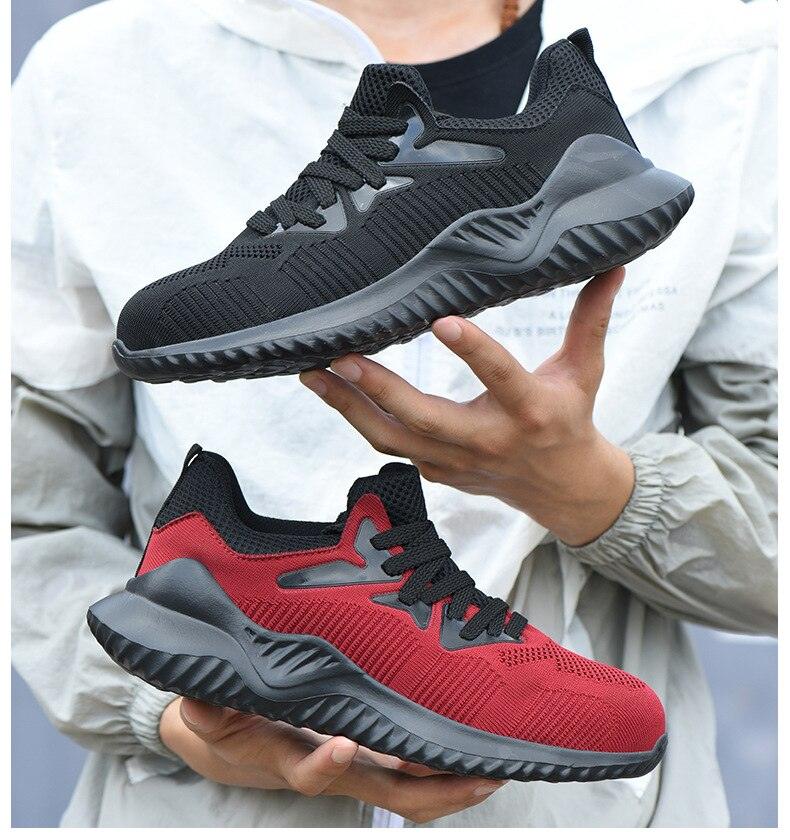Safety Shoes Men Wear-resistant Light Breathable Boots Anti-slip Rubber Outsole Anti-Smashing Puncture Proof Work Shoes - Trendha