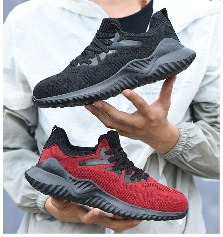 Safety Shoes Men Wear-resistant Light Breathable Boots Anti-slip Rubber Outsole Anti-Smashing Puncture Proof Work Shoes - Trendha