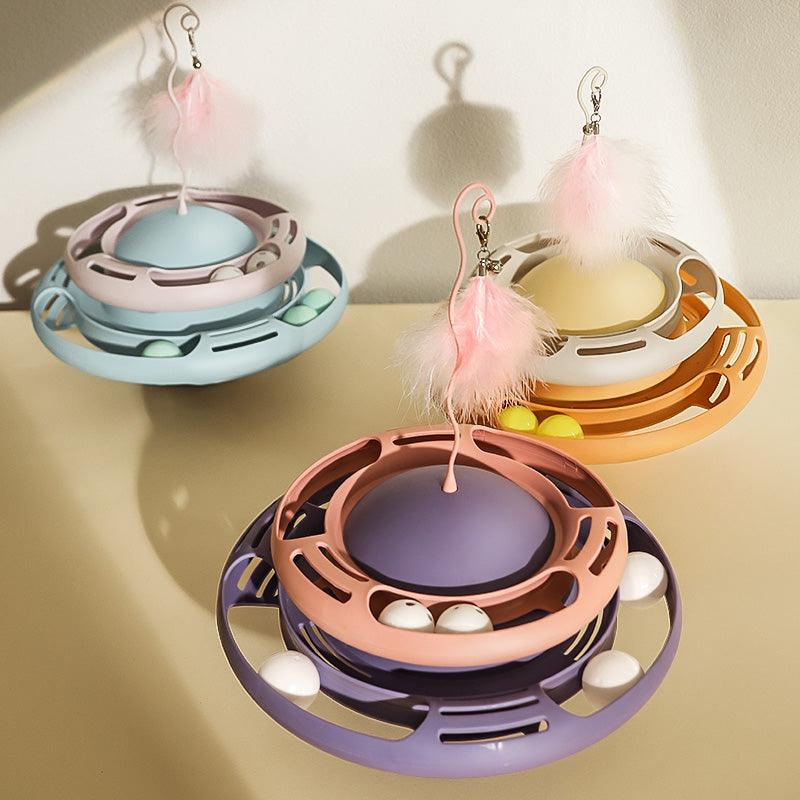 Self-healing Artifact Teasing Cat Stick Kitten Tumbler Turntable Pets Toy - Trendha