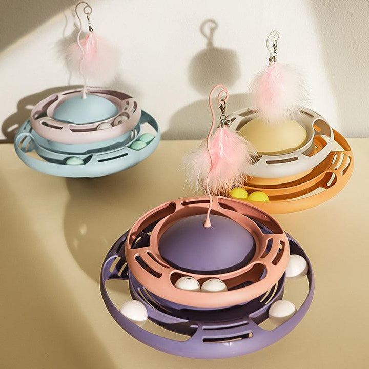 Self-healing Artifact Teasing Cat Stick Kitten Tumbler Turntable Pets Toy - Trendha