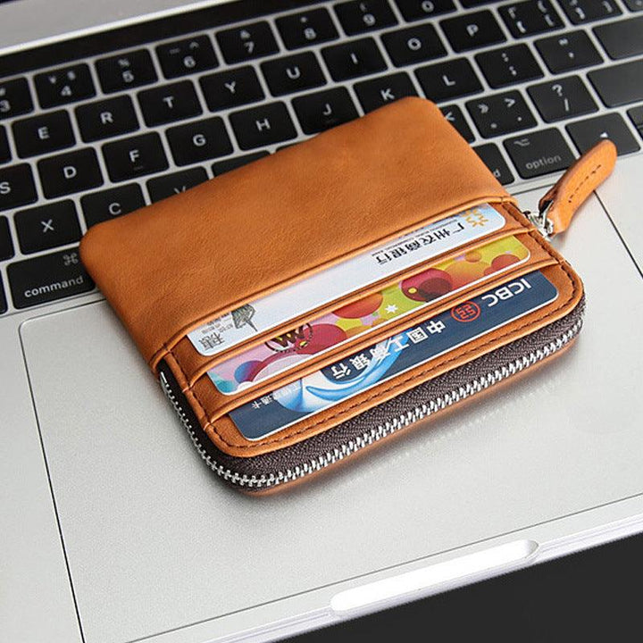 Leather Horizontal Wallet Retro First Layer Cowhide Ultra-thin - Trendha