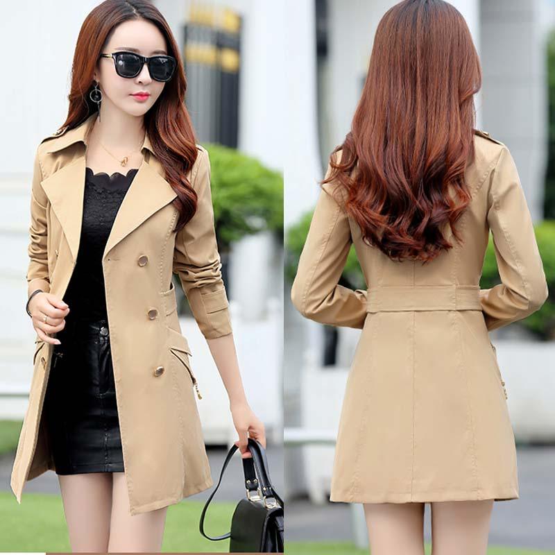 Fashion All-match Slim Women's Chinese Windbreaker - Trendha