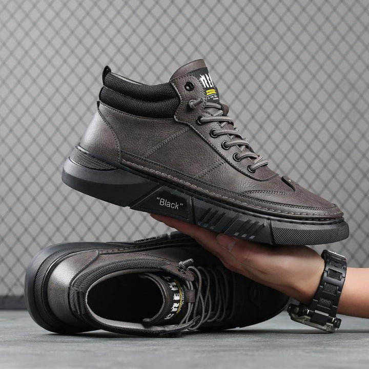 Comfortable Solid Color Fashion Casual Fleece Warm Leather Shoes - Trendha