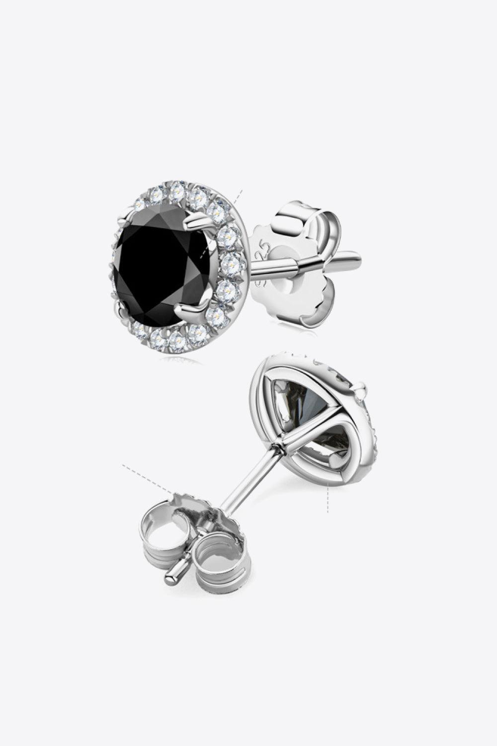 Two-Tone 4-Prong Moissanite Stud Earrings - Trendha