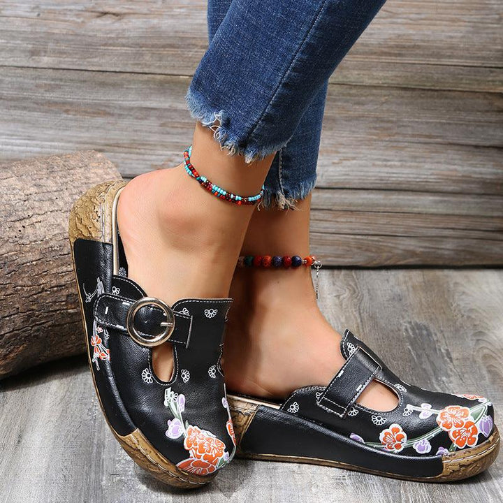 Ethnic Style Plum Blossom Totem Sandals And Slippers - Trendha
