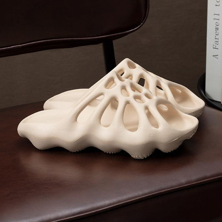 Spider Web Thick Bottom Flip-Flop One Shape Flip-Flop Female - Trendha