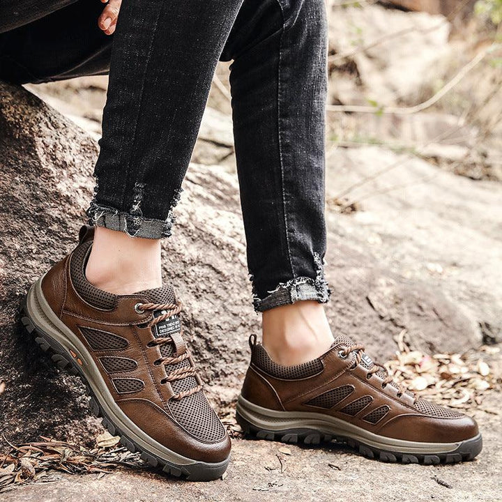 Breathable Casual Leather Shoes Men's Comfortable Sports - Trendha