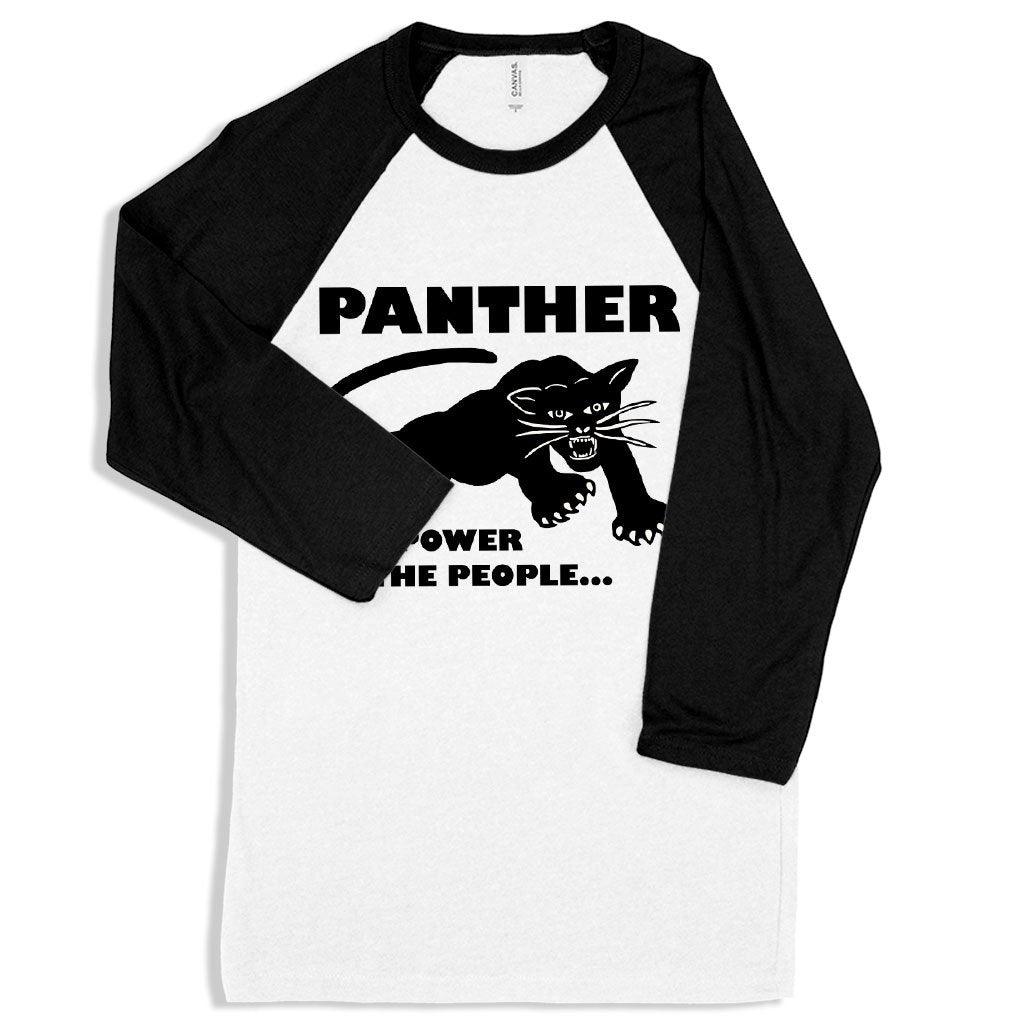 All Power to the People Baseball T-Shirt - Black Panther Men's T-Shirt - Panther Graphic Tee Shirt - Trendha