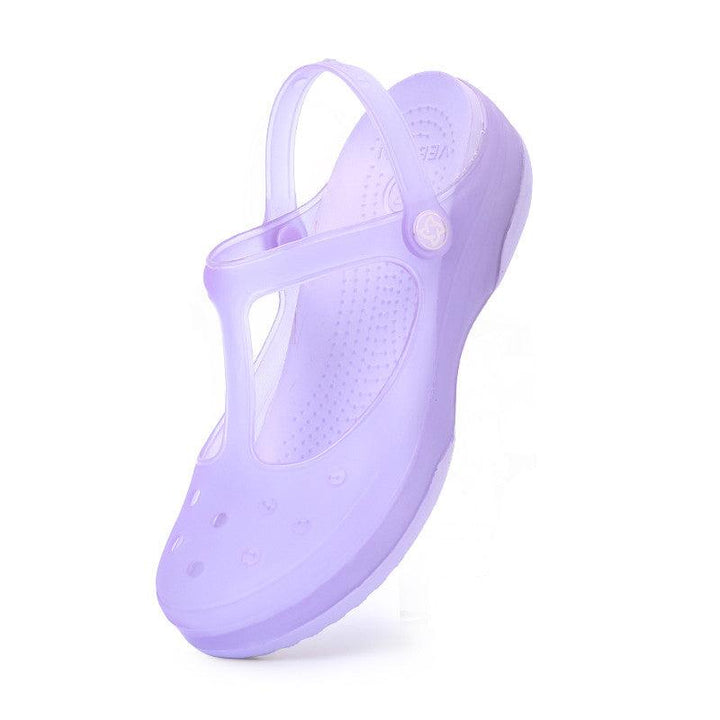Women's Non-slip Thick-soled Beach Shoes Jelly Shoes - Trendha
