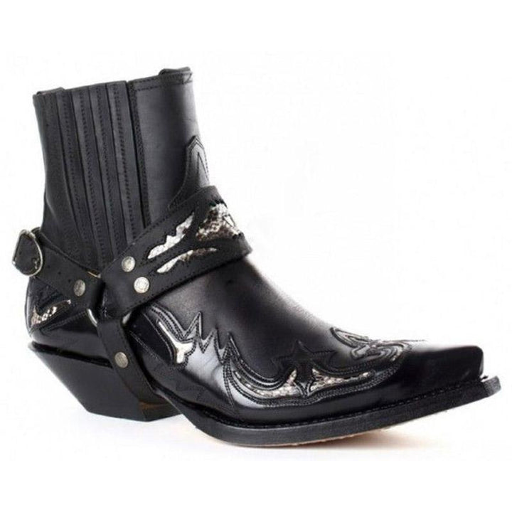 Mid-heel Pointed Toe 38-48 Men's Low-top Knight Boots - Trendha