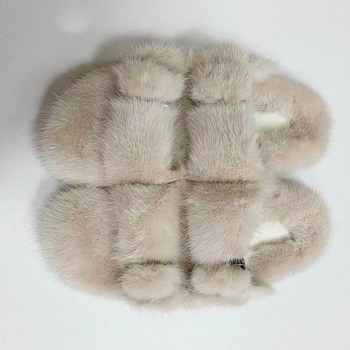 Summer Flat Home Solid Color Thick Bottom Double-breasted Cotton Slippers - Trendha