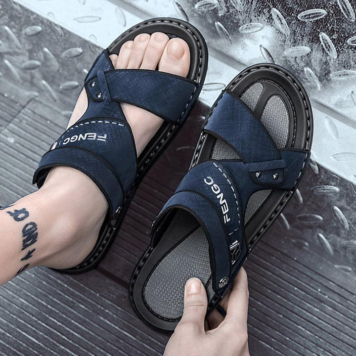 Outdoor Trendy Beach Sandals For Sports Wear Dual-use Non-slip Driving Slippers - Trendha
