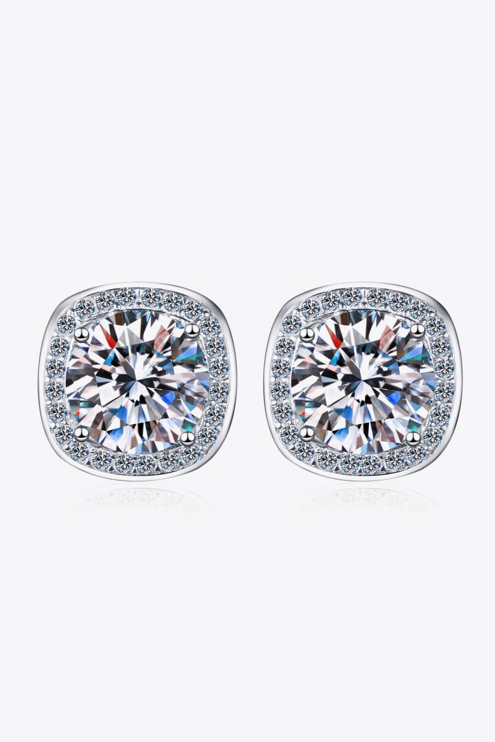 Let Me Love You 1 Carat Moissanite Stud Earrings - Trendha