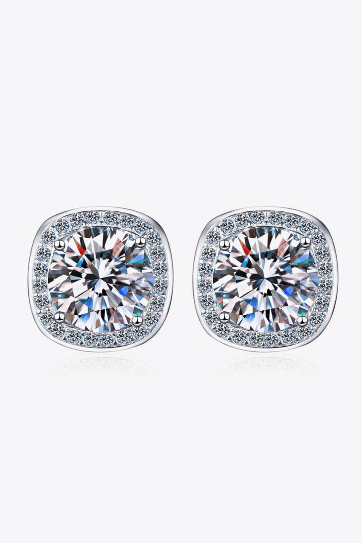 Let Me Love You 1 Carat Moissanite Stud Earrings - Trendha