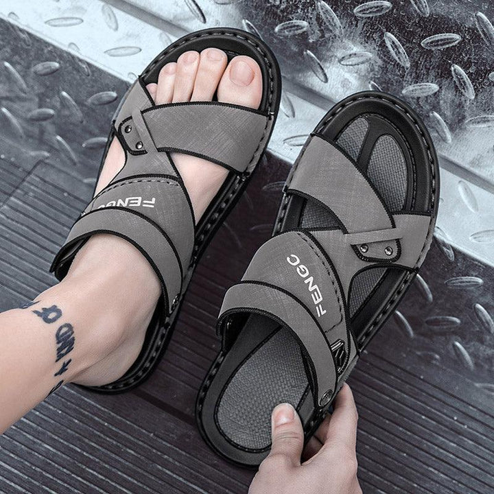 Outdoor Trendy Beach Sandals For Sports Wear Dual-use Non-slip Driving Slippers - Trendha