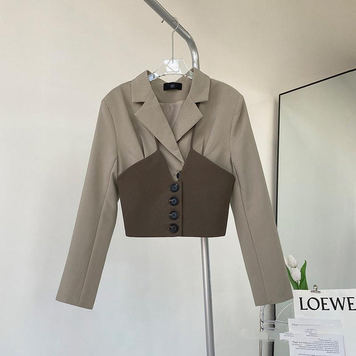 French Short Suit Jacket Female Spring And Autumn Sense Of Design Niche - Trendha