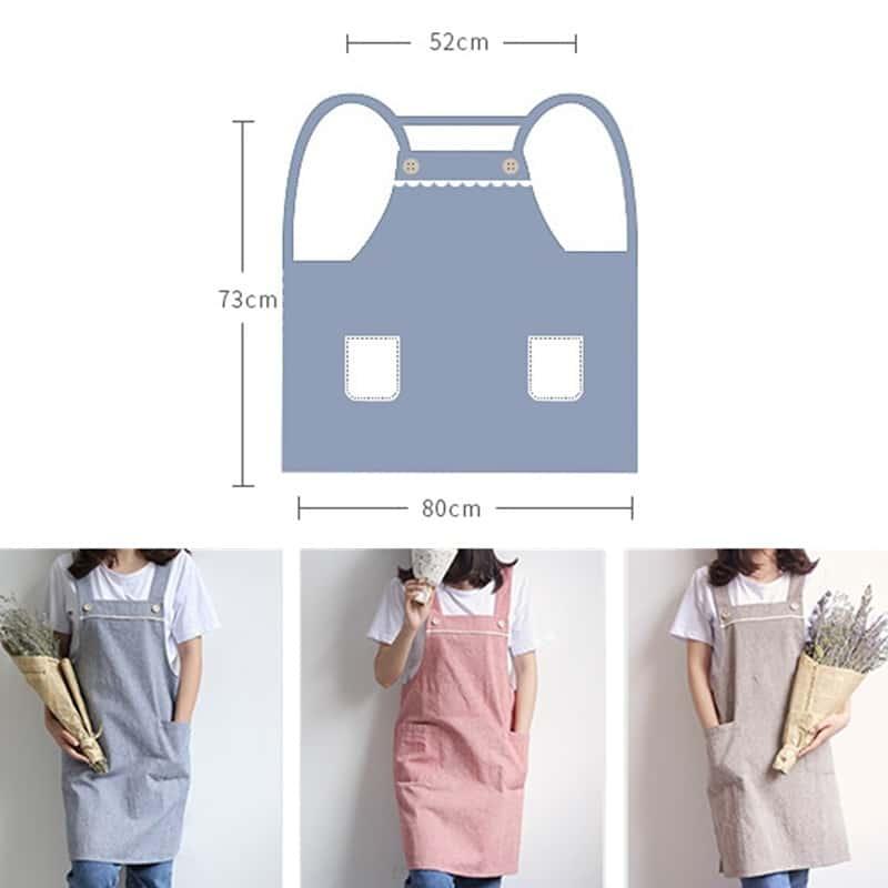 Barista Cafe Linen Long Apron - Trendha