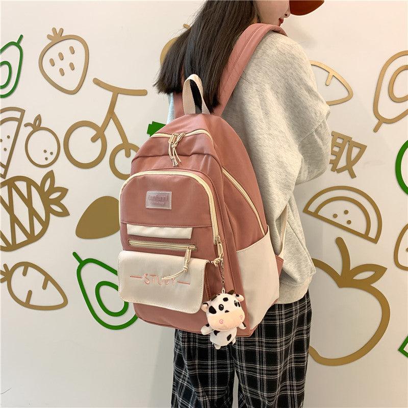 School Bag Female Junior High School Student Backpack Large Capacity Backpack - Trendha