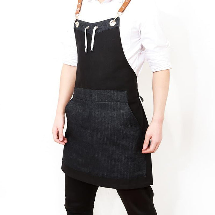 Black Restaurant Barista Apron - Trendha