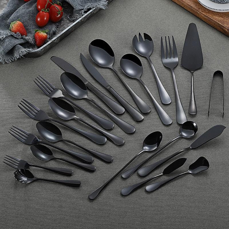 Black Tableware Set - Trendha