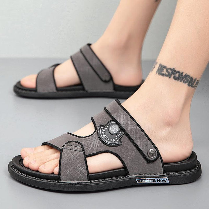 Outdoor Trendy Beach Sandals For Sports Wear Dual-use Non-slip Driving Slippers - Trendha