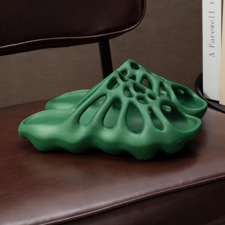 Spider Web Thick Bottom Flip-Flop One Shape Flip-Flop Female - Trendha