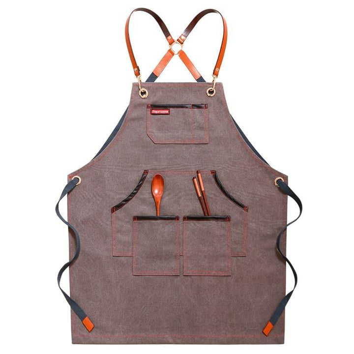 Canvas Coffee Barista Overall with Custom Logo Printing - Trendha