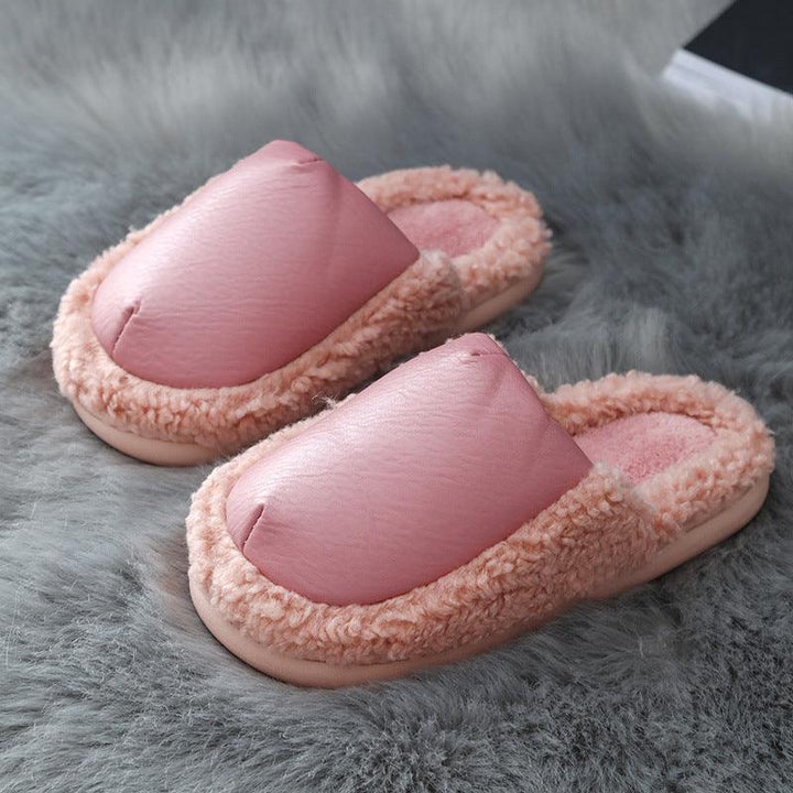 Cotton Slippers Ladies Winter Warm Indoor Home Couple Non-slip Plush - Trendha